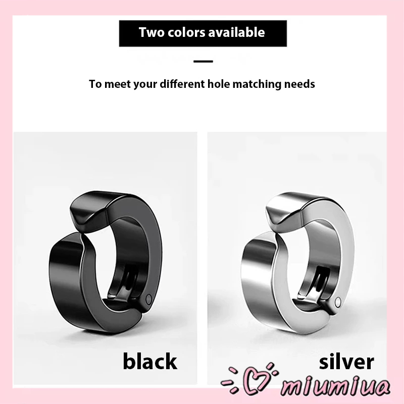 Miumiua🔮Khuyên Tai Thép Không Gỉ Không Bấm Lỗ Cho Nam Nữ Khuyên Tai Không Cần Bấm Lỗ