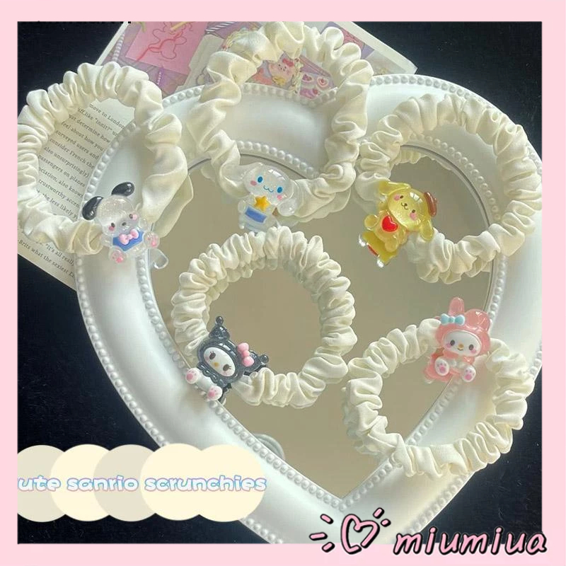 Miumiua🔮SANRIO Dây Cột Tóc Trong Suốt Họa Tiết Melody Kulomi Dễ Thương Dành Cho Nữ