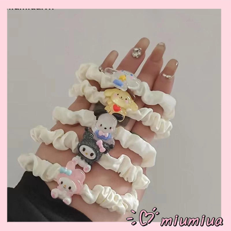 Miumiua🔮SANRIO Dây Cột Tóc Trong Suốt Họa Tiết Melody Kulomi Dễ Thương Dành Cho Nữ