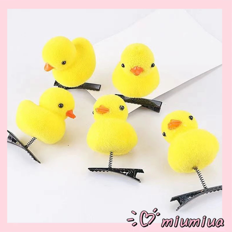 🔮Kẹp tóc mái hình con gà vàng, con vịt vàng dễ thương cute cho con gái, bé gá