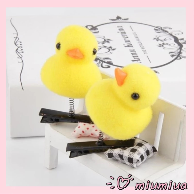 🔮Kẹp tóc mái hình con gà vàng, con vịt vàng dễ thương cute cho con gái, bé gá