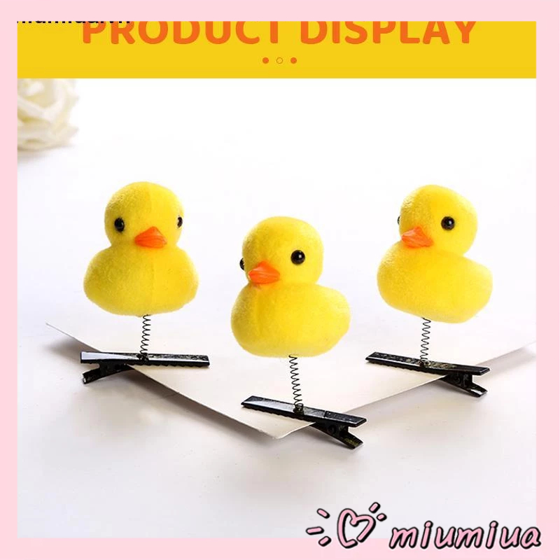 🔮Kẹp tóc mái hình con gà vàng, con vịt vàng dễ thương cute cho con gái, bé gá