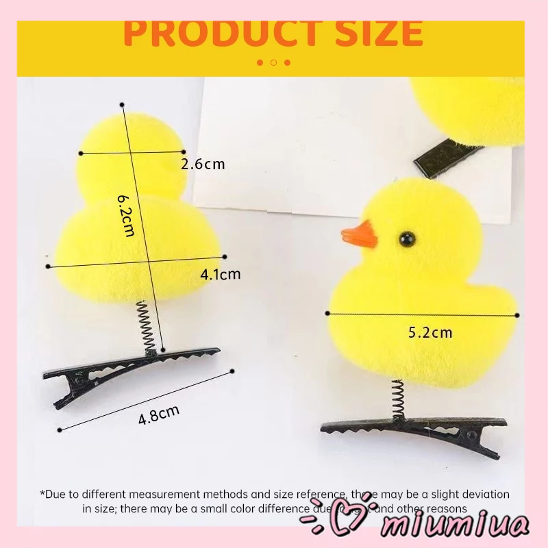 🔮Kẹp tóc mái hình con gà vàng, con vịt vàng dễ thương cute cho con gái, bé gá