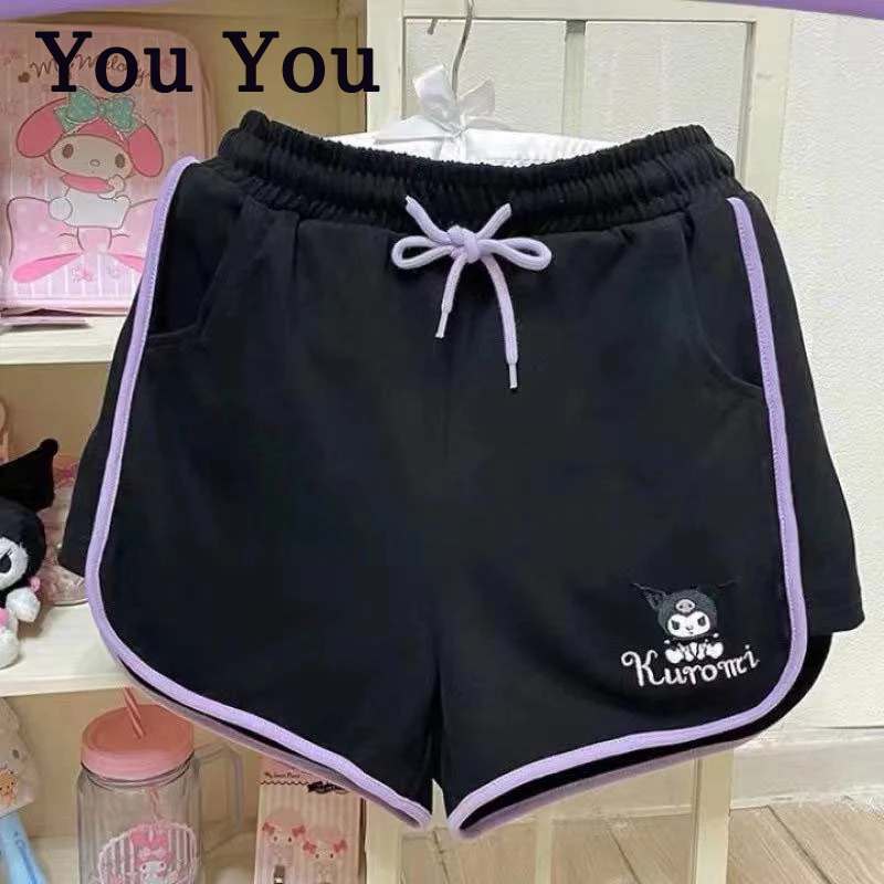 You You Quần Short Lưng Cao Ống Rộng Họa Tiết Hoạt Hình Xinh Xắn