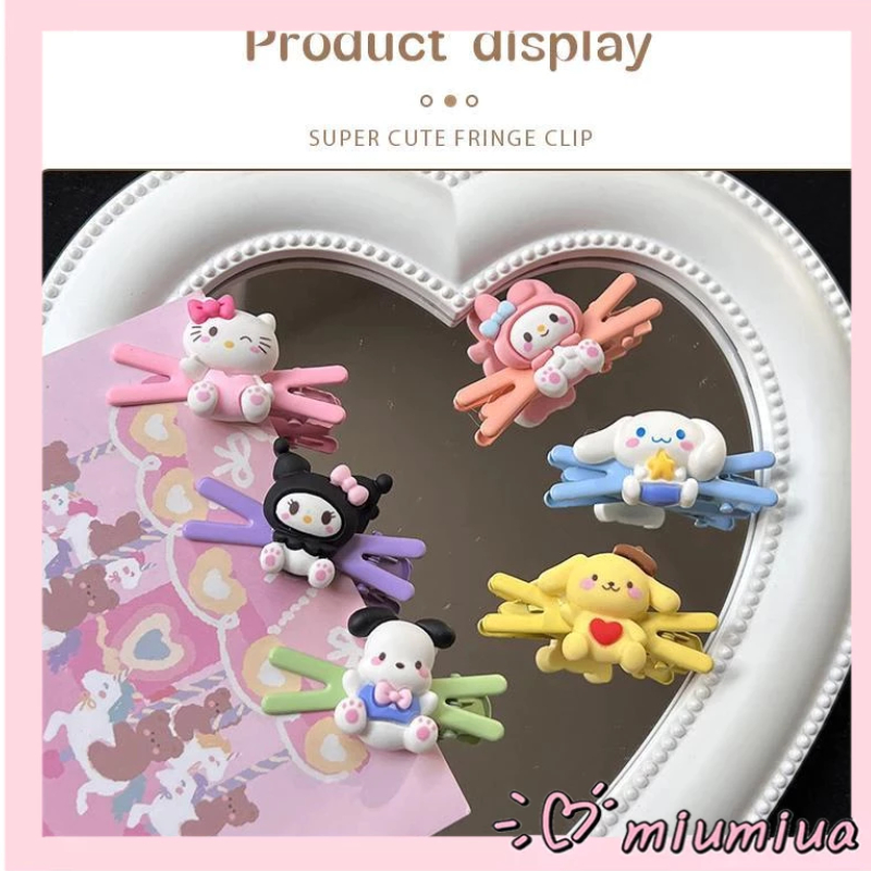 Miumiua🔮SANRIO Kẹp TóC HìNh Chữ X HọA TiếT Melody Cinnamoroll Dễ Thương Cho Bé GáI 2023