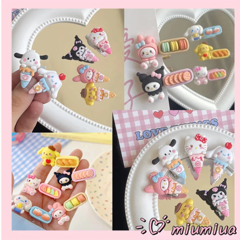 Miumiua🔮Kẹp tóc hoạt hình phong cách hàn quốc Kẹp Tóc Mái Bên Họa Tiết Hoạt Hình Sanrio Ngọt Ngào Dễ Thương Phong Cách Hàn