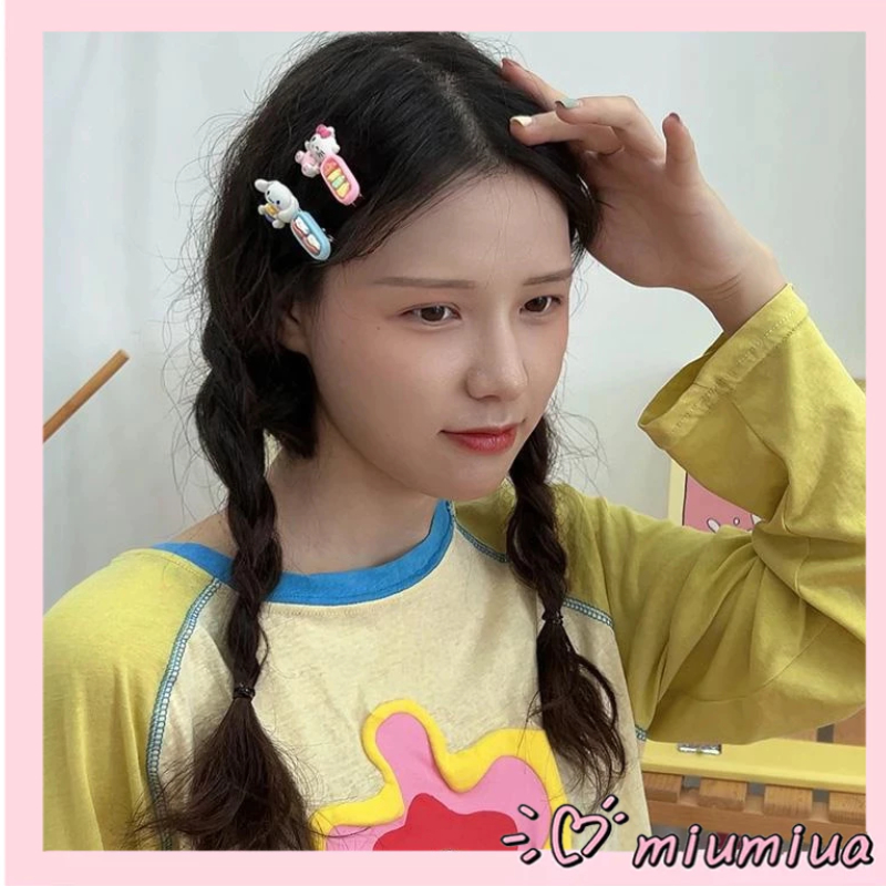Miumiua🔮Kẹp tóc hoạt hình phong cách hàn quốc Kẹp Tóc Mái Bên Họa Tiết Hoạt Hình Sanrio Ngọt Ngào Dễ Thương Phong Cách Hàn