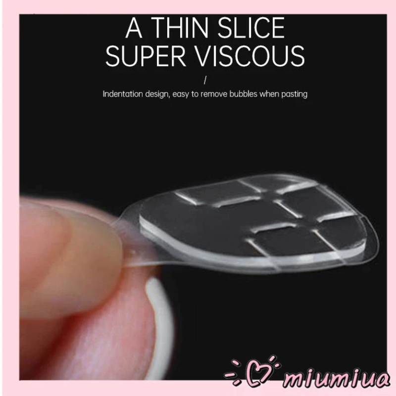 Miumiua🔮Bộ 24 Miếng Dán Móng Tay Bằng Silicone Chất Lượng Cao