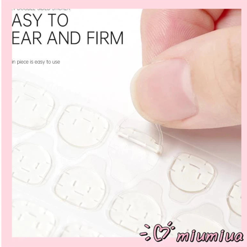 Miumiua🔮Bộ 24 Miếng Dán Móng Tay Bằng Silicone Chất Lượng Cao