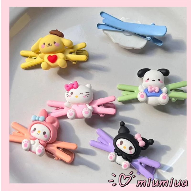 Miumiua🔮SANRIO Kẹp TóC HìNh Chữ X HọA TiếT Melody Cinnamoroll Dễ Thương Cho Bé GáI 2023
