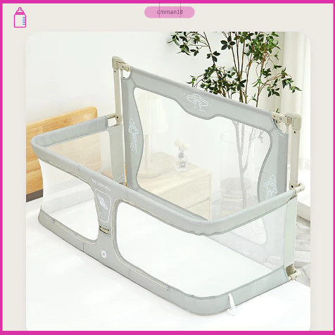 TinyLand Giường cũi cho bé sơ sinh đa năng nôi di động giường di động giường lan can cmman