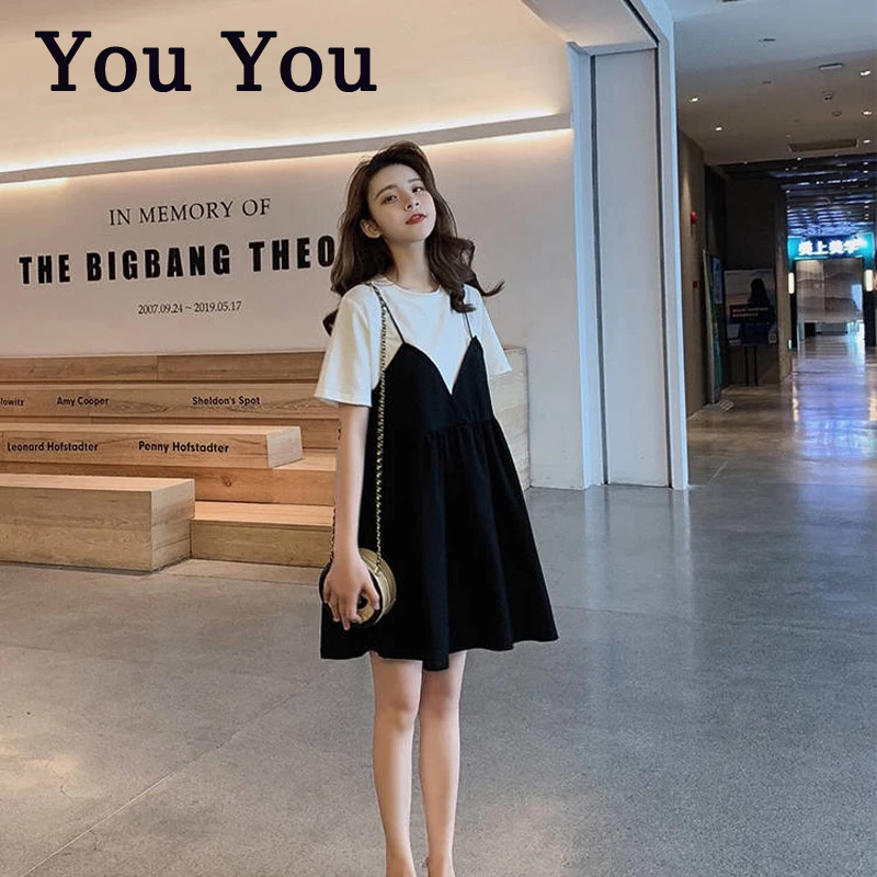 You You Đầm Búp Bê Giả Hai Lớp Xinh Xắn Thời Trang Dành Cho Nữ