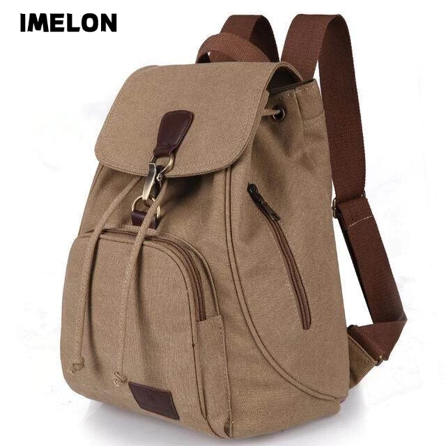 Balo IMELON vải canvas cỡ lớn thời trang vintage cho nam