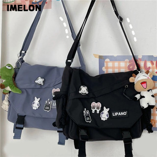 Túi đeo chéo vai IMELON sức chứa lớn phong cách Harajuku Nhật Bản cổ điển cho nam