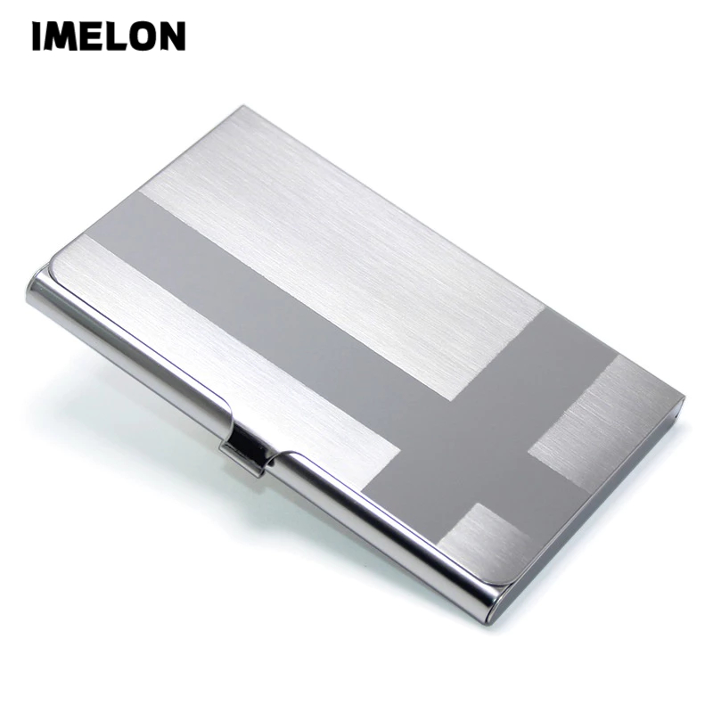 IMELON Ốp Lưng Điện Thoại Bằng Thép Không Gỉ Có Ngăn Đựng Thẻ Dành Cho Nam