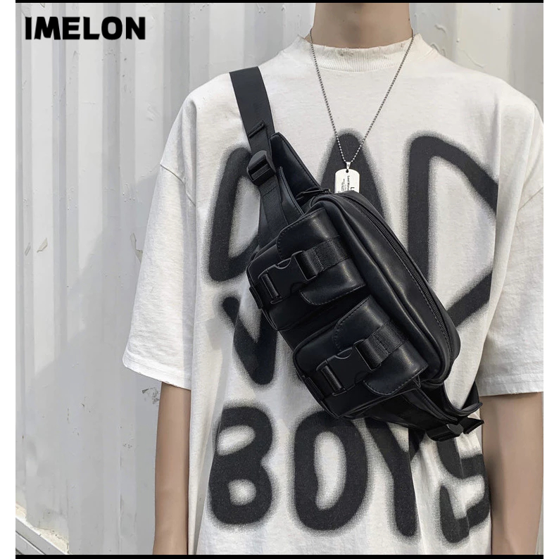 IMELON Túi Da Đeo Chéo Thời Trang Dành Cho Nam