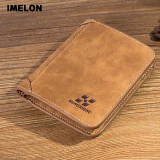 Ví ngắn IMELON chất liệu da phong cách Âu Mỹ cổ điển dành cho nam