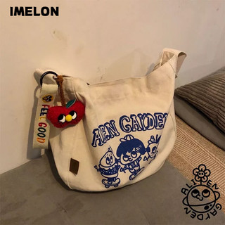 Túi đeo chéo vai IMELON bằng vải thời trang dễ thương sành điệu cho nam