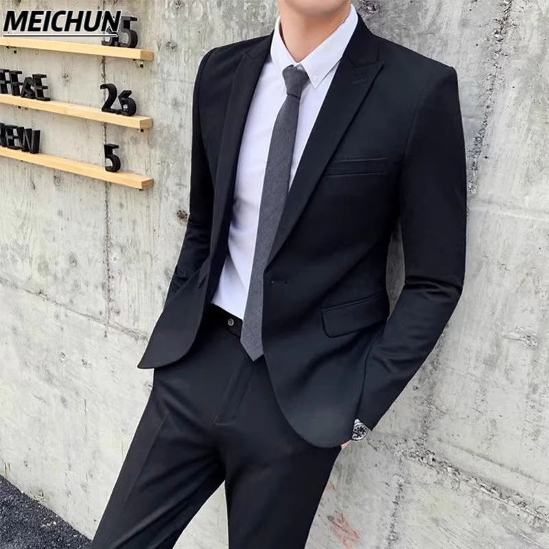 Set Đồ Vest Phong Cách Hàn Quốc Lịch Lãm Cho Nam