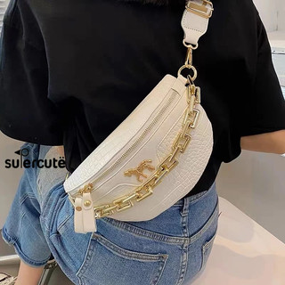Túi đeo chéo vai SUPERCUTE bằng da PU màu trơn thời trang sành điệu cho nữ