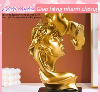 * Tượng đôi tình nhân hôn nhau trang trí phòng khách phòng ngủ Gonaments