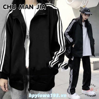 Chu man jia áo khoác nữ dài tay form rộng thời trang hàn