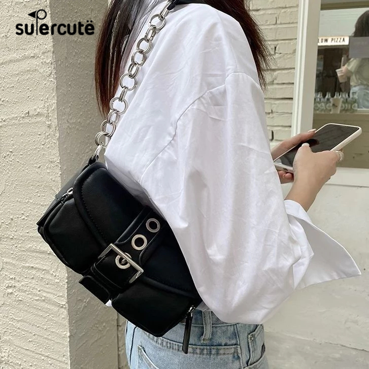 SUPERCUTE Túi Xách mini Thiết Kế Mới Có Dây Đeo Mắc Xích Cao Cấp Thời Trang Dành Cho Nữ