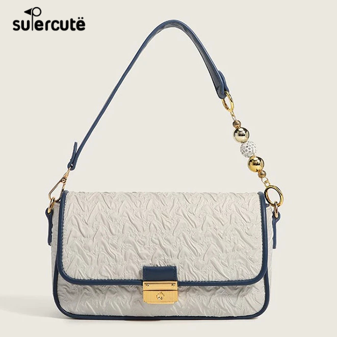 SUPERCUTE Túi Đeo Chéo Vai Bằng Chất Liệu nylon Phối Màu Tương Phản Thời Trang Cao Cấp