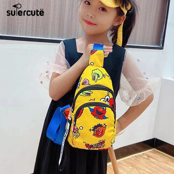 Túi đeo chéo SUPERCUTE vải canvas phong cách Hàn Quốc thời trang cho bé trai
