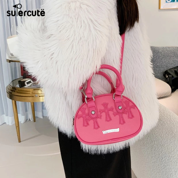 SUPERCUTE Túi Da PU Đeo Chéo mini Đựng Điện Thoại In Họa Tiết Dập Nổi Thời Trang