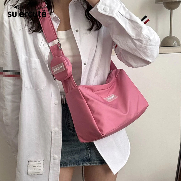 Túi SUPERCUTE phiên bản hàn quốc túi đeo chéo-body dung tích lớn thường đa năng thời trang túi oxford nhẹ