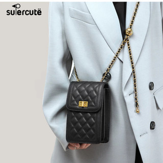 SUPERCUTE Túi Đeo Chéo Hình Vuông Nhỏ Đựng Điện Thoại Thời Trang Phong Cách Phương Tây