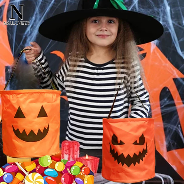 Galcheer Túi Đựng Quà halloween Hình Bí Ngô Ba Chiều Cho Trẻ Em