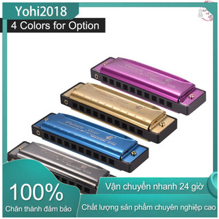 Kèn Diatonic Harmonica thổi bằng miệng có 10 lỗ kèm phụ kiện có 4 màu lựa chọn