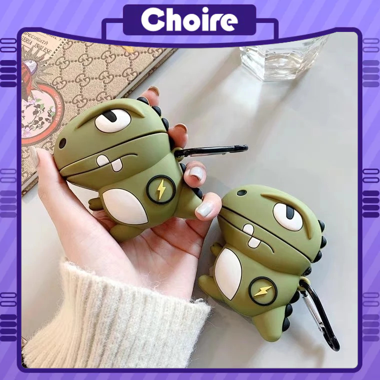 Bảo vệ tai nghe Hộp đựng tai nghe Bluetooth 3D bằng silicon hoạt hình airpods 3/2/1/Pro-CH