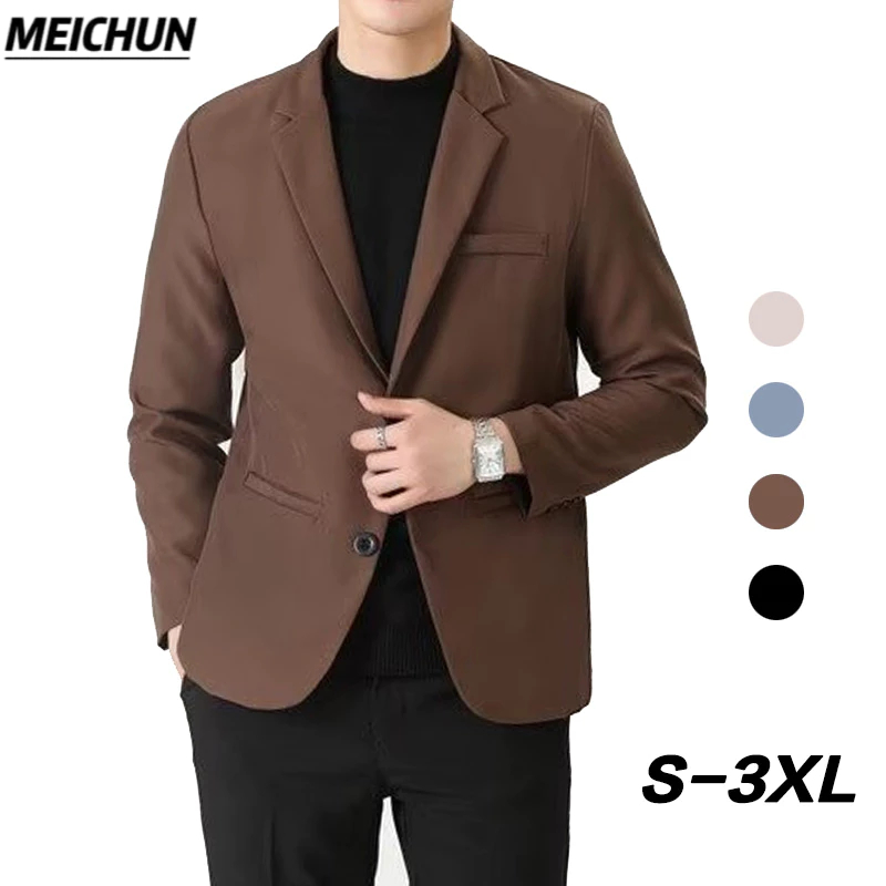 Áo Khoác Vest Dáng Ôm Cài Một Hàng Nút Thời Trang Hàn Quốc Cao Cấp Cho Nam