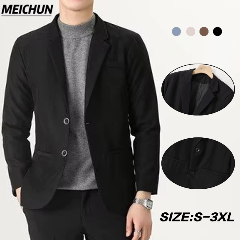 Áo Khoác Vest Dáng Ôm Cài Một Hàng Nút Thời Trang Hàn Quốc Cao Cấp Cho Nam