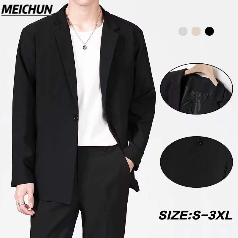 Áo Khoác Vest Dáng Ôm Cài Một Hàng Nút Thời Trang Hàn Quốc Cao Cấp Cho Nam