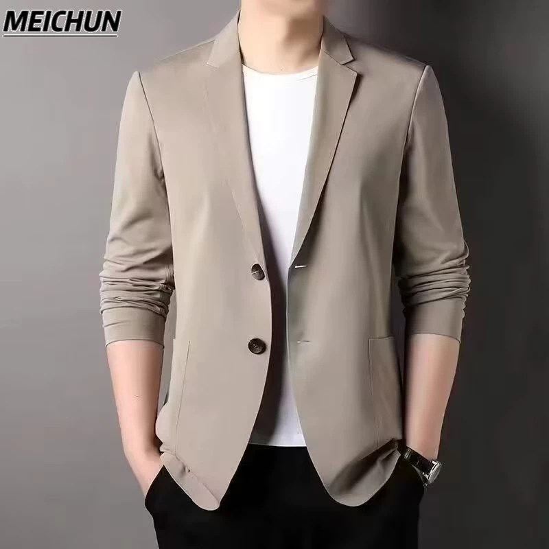 Mùa Hè Mát Mẻ Làm Mới Mùa Hè!Áo Khoác Vest Chất Lụa Thời Trang Cho Nam