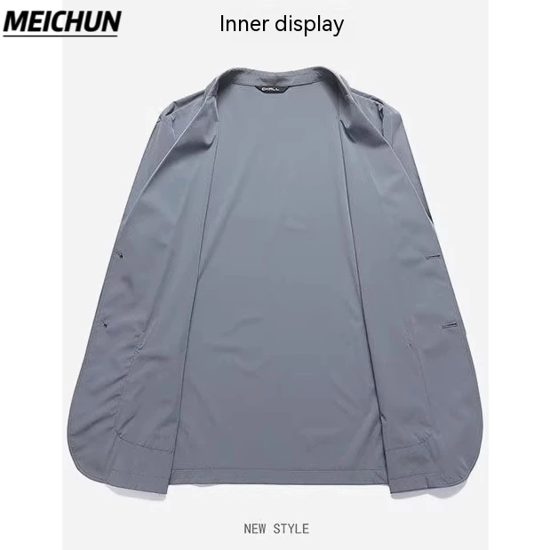 Mùa Hè Mát Mẻ Làm Mới Mùa Hè!Áo Khoác Vest Chất Lụa Thời Trang Cho Nam