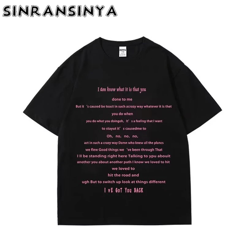 Sinransinya Áo Thun Ngắn Tay Form Rộng Phong Cách retro Thời Trang Dành Cho Nam
