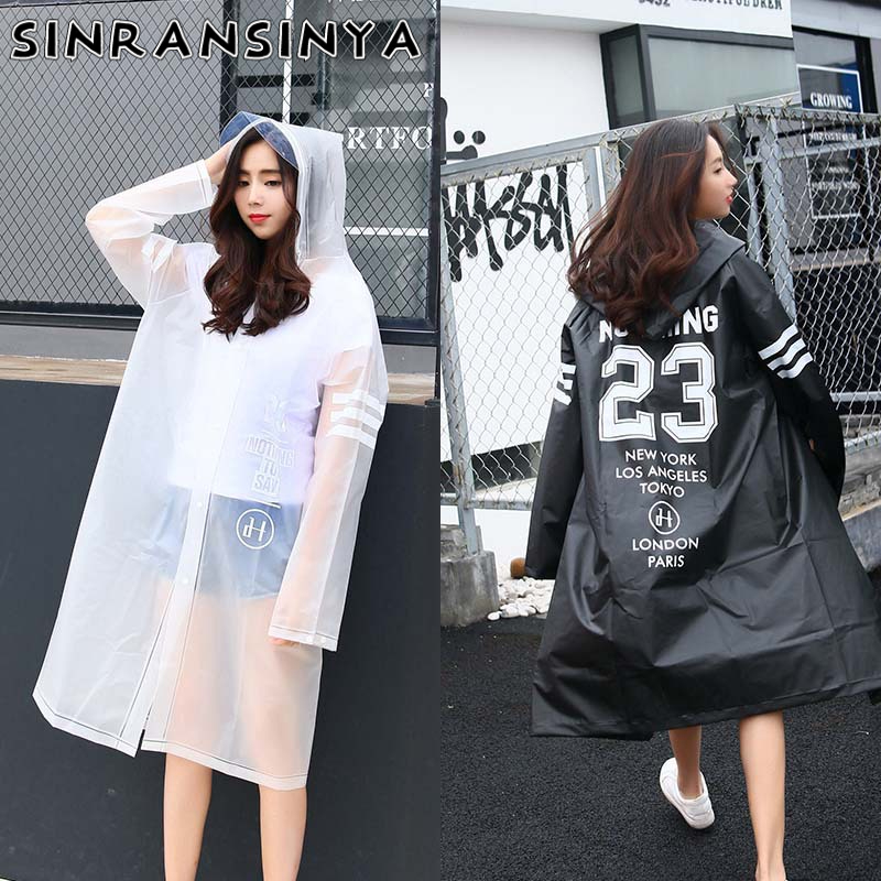 Sinransinya Áo Mưa Dáng Dài Trong Suốt Bằng eva Thời Trang Cho Nam