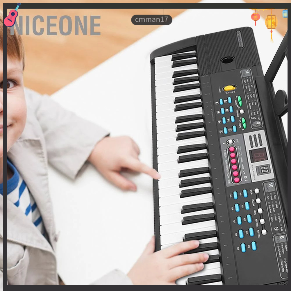 NiceOne Bàn phím điện tử 61 đàn piano Đồ chơi trẻ em Người mới bắt đầu Micro Nhạc cụ
