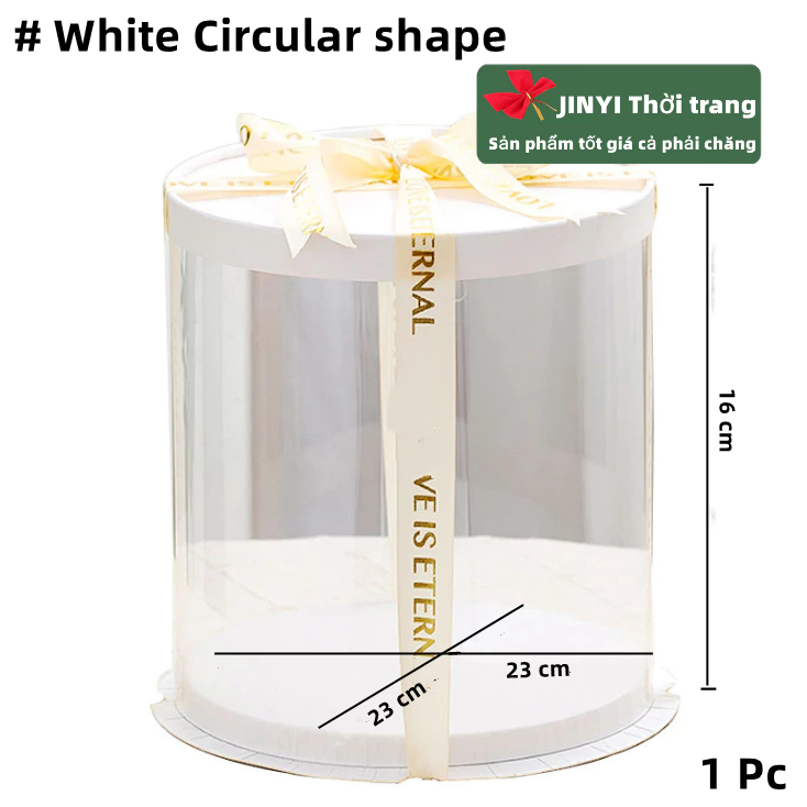 Hộp Đựng Bánh Kem Hình Tròn / Vuông 4 inch 6-inch Kèm Ruy Băng Xinh Xắn