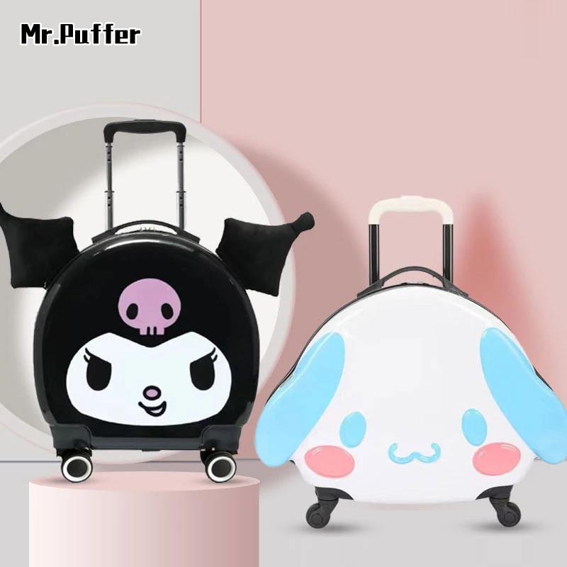 Mr.puffer Vali Kéo Họa Tiết Hoạt Hình Cún Kumamon melody Dễ Thương Cho Nữ Sinh