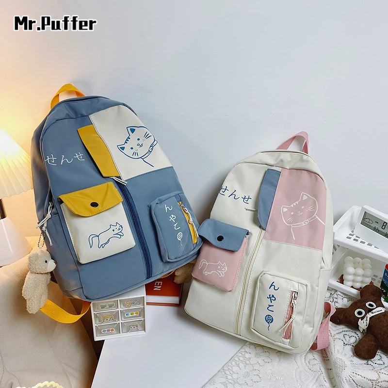 Mr.Puffer One Ba Lô Học Sinh Thời Trang Hàn Cho Nữ