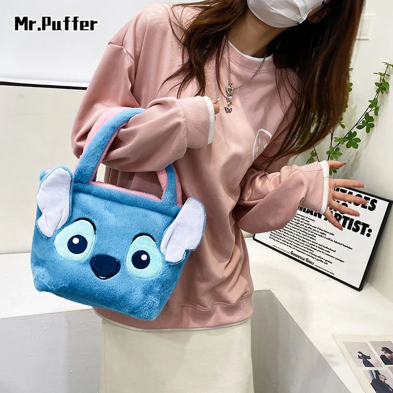 Mr.Puffer Túi Xách Đeo Vai Nhồi Bông Mềm In Hoạt Hình Gấu Pooh Đáng Yêu Dành Cho Bé Gái