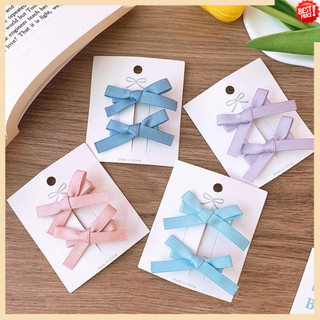 Set 2 kẹp tóc nơ ruy băng đáng yêu cho nữ