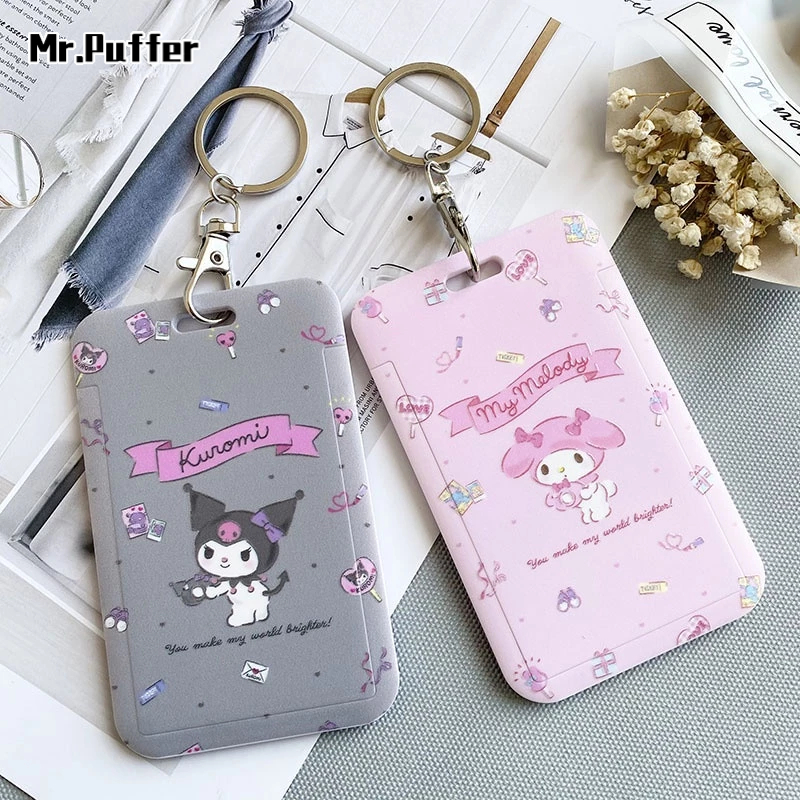 Bao đựng thẻ MR PUFFER họa tiết hoạt hình cún tai to dễ thương cho học sinh