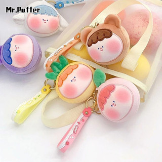 Mr.puffer Móc Khóa Hình Búp Bê Nhồi Bông Mặt Cô Gái Nhật Bản Dễ Thương Sáng Tạo